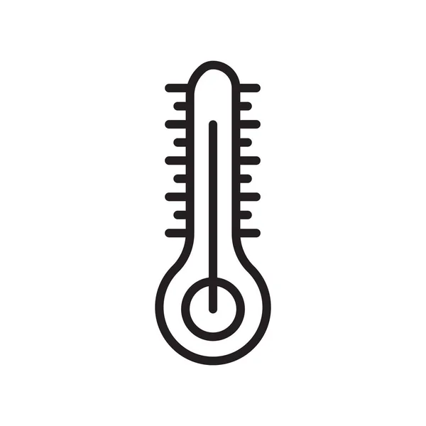 Beyaz arka plan üzerinde Thermomete izole termometre simge vektör — Stok Vektör