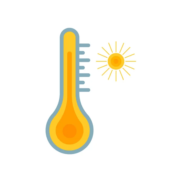 Temperature Icon Vector Isolated White Background Your Web Mobile App — Stok Vektör