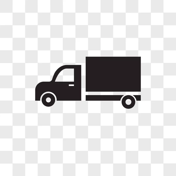 Icona vettore camion isolato su sfondo trasparente, logo Truck — Vettoriale Stock
