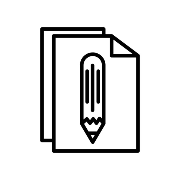 Icône crayon signe vectoriel et symbole isolé sur fond blanc — Image vectorielle