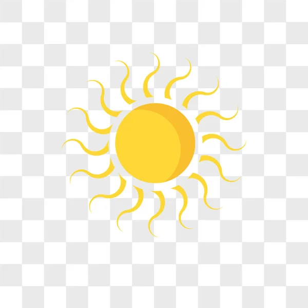 Ícone do vetor solar isolado no fundo transparente, logotipo do sol des —  Vetores de Stock