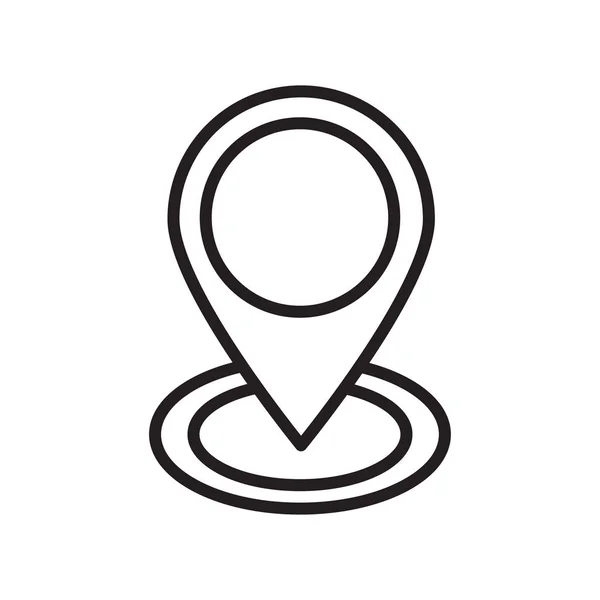 Icona segnaposto segno vettoriale e simbolo isolato su dorso bianco — Vettoriale Stock