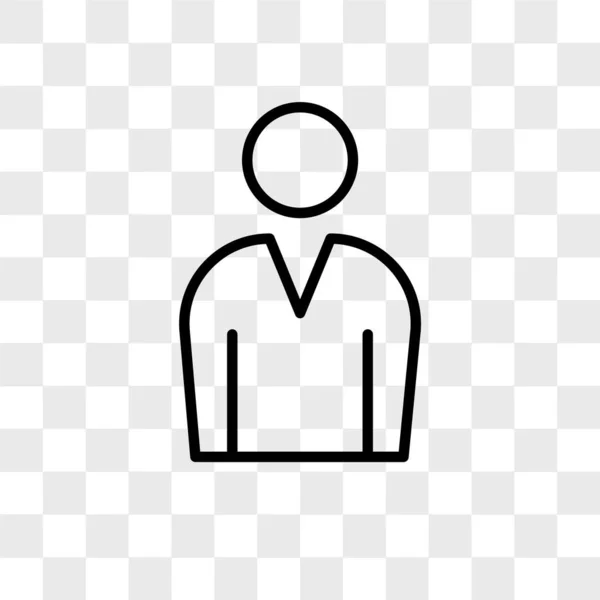 Ícone de vetor de avatar masculino isolado em fundo transparente, Masculino — Vetor de Stock