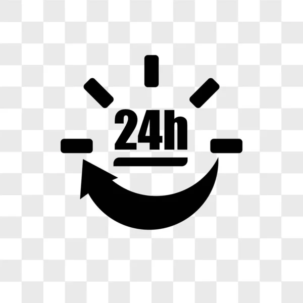 24 hours delivery vector icon isolated on transparent background — Stock Vector