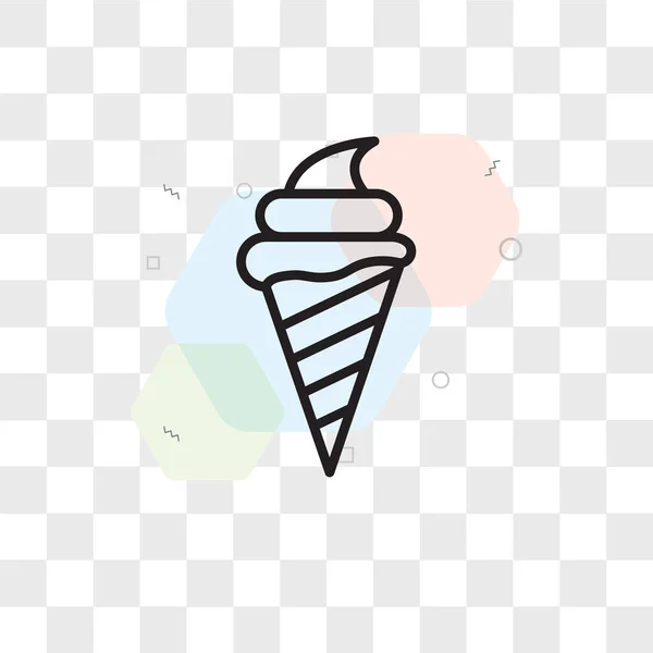 Icono de vector de helado aislado sobre fondo transparente, Ice cr — Archivo Imágenes Vectoriales