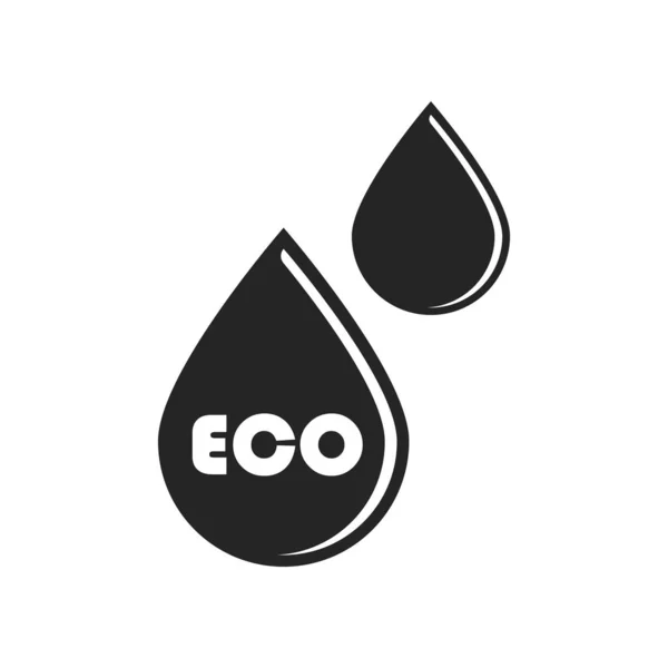 Eco Druppels Pictogram Vector Geïsoleerd Witte Achtergrond Voor Web Mobiele — Stockvector