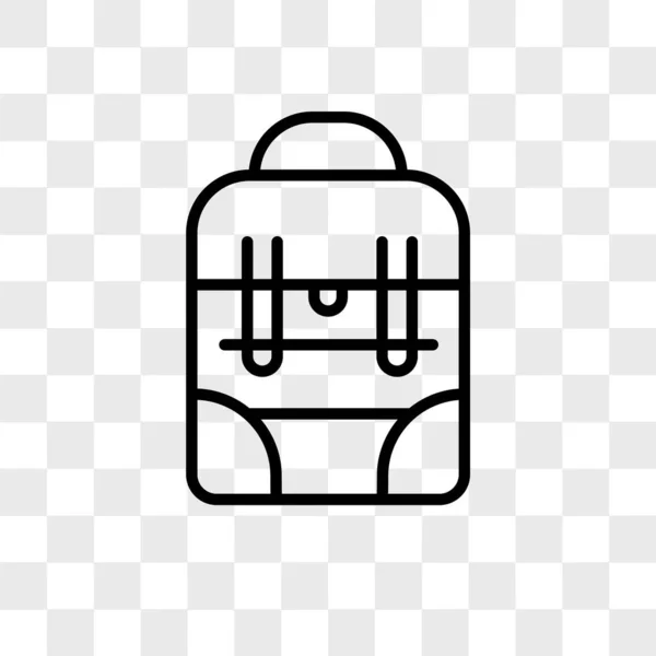 Hátizsák vector icon elszigetelt átlátszó háttér, Backpac — Stock Vector