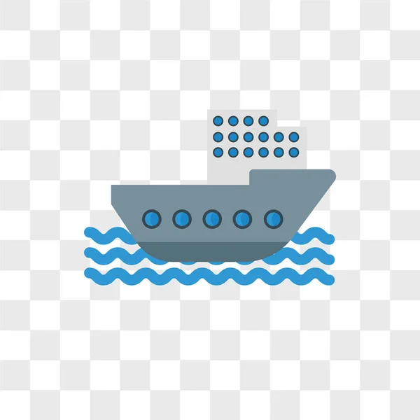 船矢量图标隔离在透明的背景上, 船标志 d — 图库矢量图片