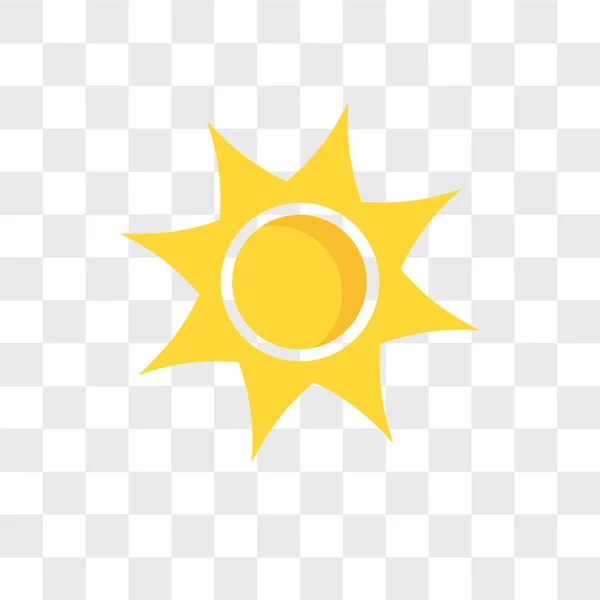 Icono del vector solar aislado sobre fondo transparente, Sun logo des — Archivo Imágenes Vectoriales