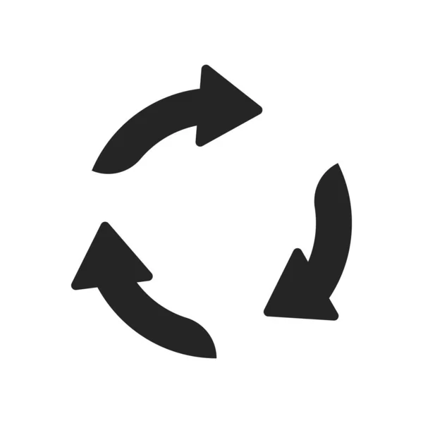 Recycler icône vectoriel signe et symbole isolé sur fond blanc — Image vectorielle