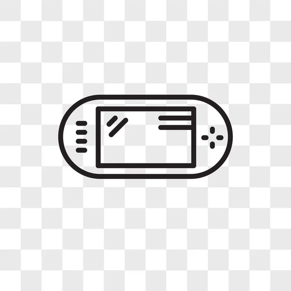 Portable icono del vector de la consola de videojuegos aislado en transparente — Archivo Imágenes Vectoriales
