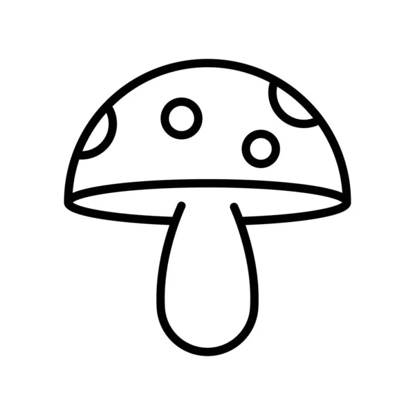 Mushroom icon vector isolated on white background, Mushroom sign — Stock Vector