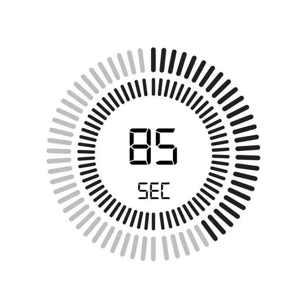 85秒图标 数字计时器 简单的矢量说明 — 图库矢量图片
