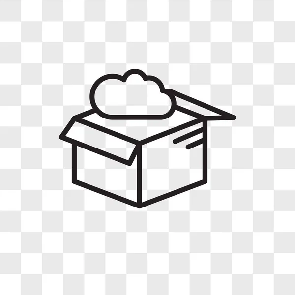 Icono de vector de caja aislado sobre fondo transparente, Box logo des — Vector de stock