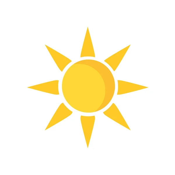 Sun Icon Vector Isolated White Background Your Web Mobile App — Stock vektor