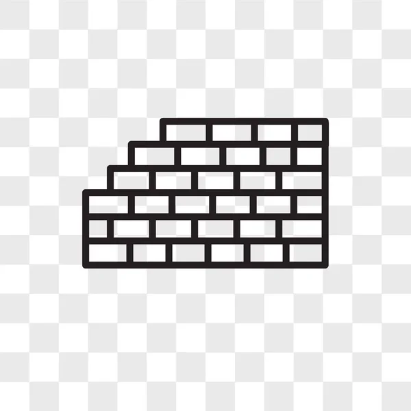 Bricks vector icon isolated on transparent background, Bricks lo — Stock Vector