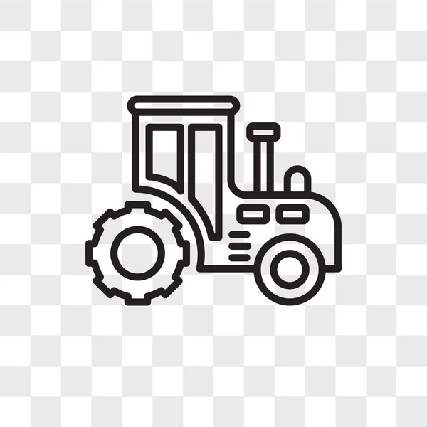 Tractor vector icono aislado sobre fondo transparente, Tractor — Vector de stock