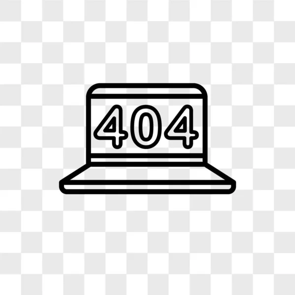 Ícone do vetor de erro 404 isolado no fundo transparente, 404 er —  Vetores de Stock