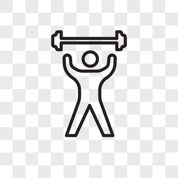 Fitness vector icon isolated on transparent background, Fitness — Stock Vector