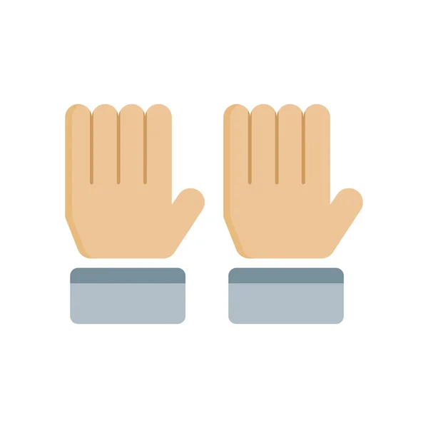 Raise Hand Icon Vector Isolated White Background Your Web Mobile — 스톡 벡터