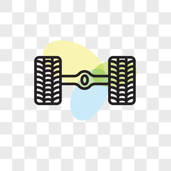Icono de vector de alineación de rueda aislado sobre fondo transparente , — Archivo Imágenes Vectoriales