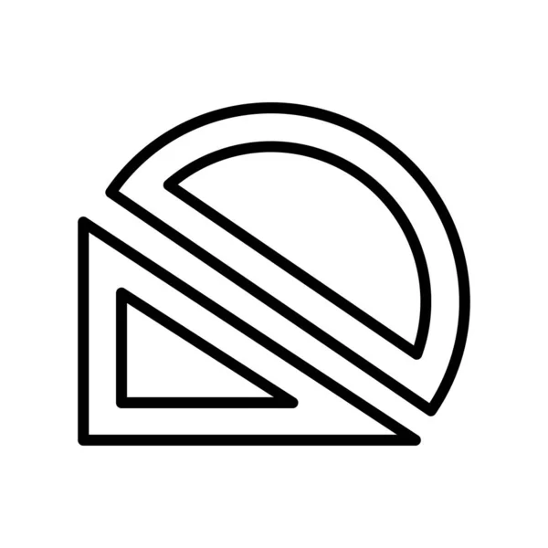 Geometria ikon vektor elszigetelt fehér alapon, Geometria jel — Stock Vector