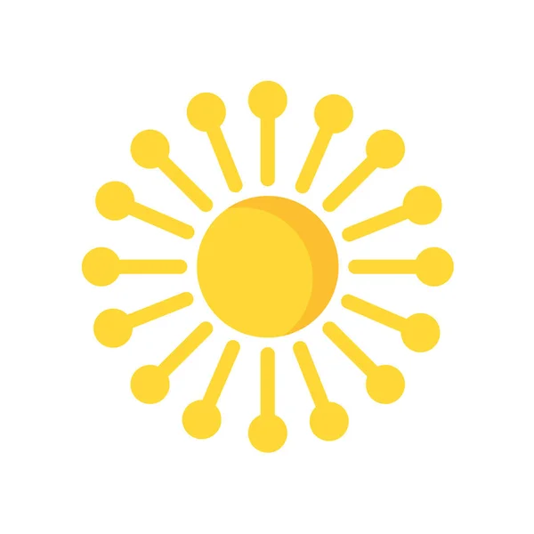 Sun Icon Vector Isolated White Background Your Web Mobile App — Stok Vektör