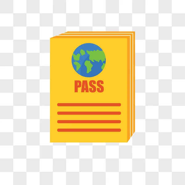 在透明背景上隔离的护照矢量图标, Passpor — 图库矢量图片
