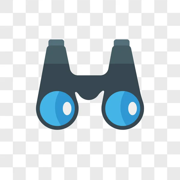 Binoculars vector icon isolated on transparent background, Binoc — Stock Vector