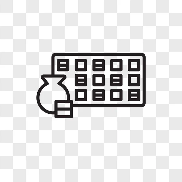 Loto vector icon elszigetelt átlátszó háttér, loto logó d — Stock Vector