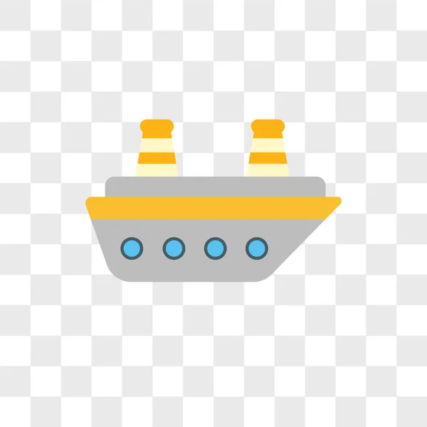 Ship vector icono aislado sobre fondo transparente, logotipo de la nave d — Archivo Imágenes Vectoriales