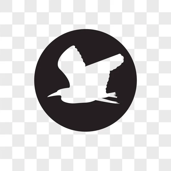 Icona vettoriale Heron isolata su sfondo trasparente, logo Heron — Vettoriale Stock