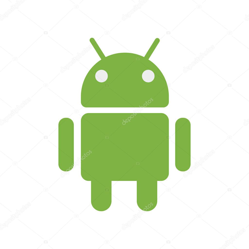 Droid icon vector isolated on white background for your web and mobile app design, Droid logo concept
