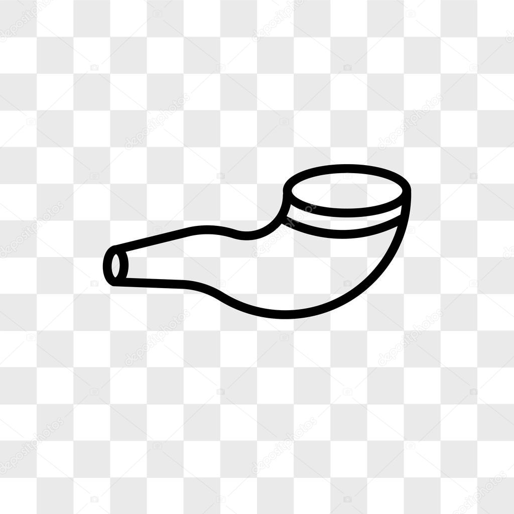 Shofar vector icon isolated on transparent background, Shofar lo