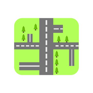 Beyaz arkaplanda sokak simgesi vektör işareti ve sembol izole