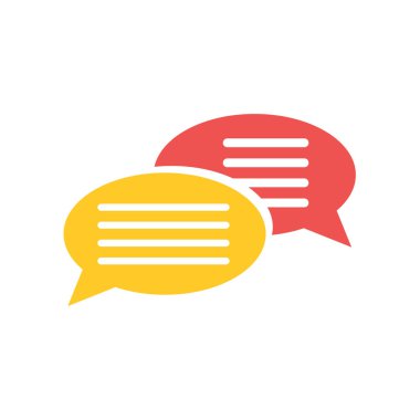 Web ve mobil uygulama tasarımınız için beyaz arkaplanda izole edilmiş Sohbet simgesi vektörü