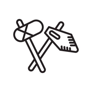 Ancient weapon icon vector sign and symbol isolated on white bac