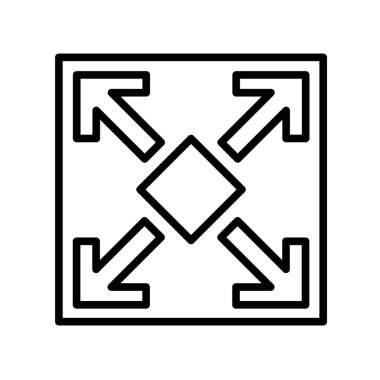 Beyaz arkaplanda tam ekran simge vektörü izole edildi, Tam Parça