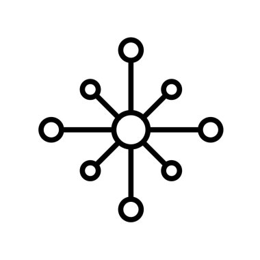 Beyaz arka plan üzerinde izole simge vektör ağ, ağ iletişimi 