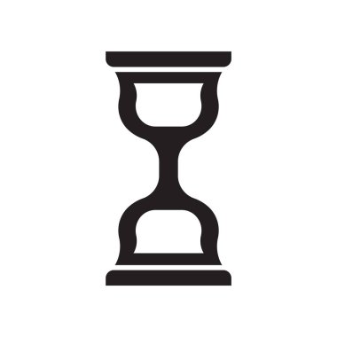 Beyaz arka plan üzerinde kum saati izole kum saati simgesi vektör 