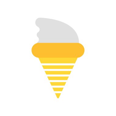 Dondurma simge vektör işareti ve üzerinde beyaz backgrou izole sembolü