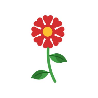 Çiçek simge vektör işareti ve beyaz arka plan üzerinde izole sembolü