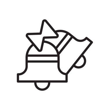 Beyaz arka plan üzerinde izole çan simgesi