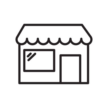 Shop simge vektör kayıt ve beyaz arka plan üzerinde S izole sembolü