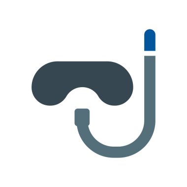 Şnorkel simge vektör işareti ve beyaz arka plan üzerinde izole sembolü