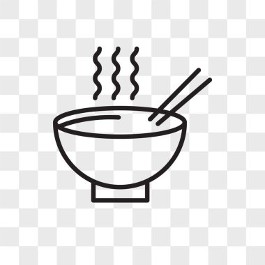 Saydam arka plan üzerinde kase logosu d izole kase vektör simgesi