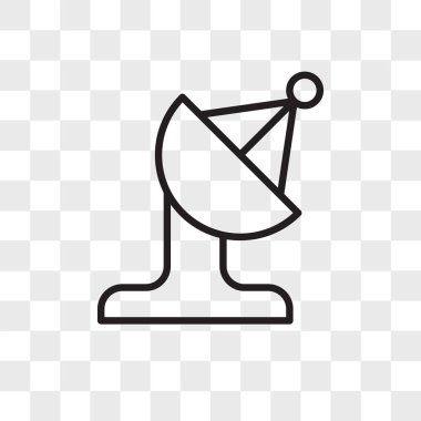 Saydam arka plan üzerinde S izole uydu çanağı vektör simgesi