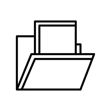 Dosya simge vektör izole beyaz arka plan, dosya işareti, çizgi üzerinde 