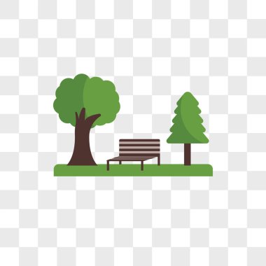 Saydam arka plan üzerinde Park logosu d izole Park vektör simgesi