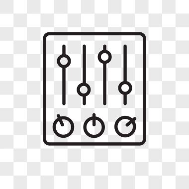 Saydam arka plan üzerinde Mikser logo izole Mikser vektör simgesi